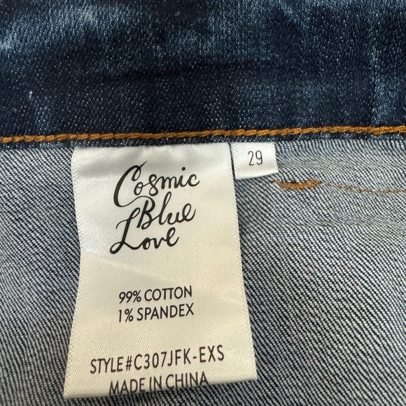 Cosmic Blue Love Jean Shorts 29 - Picture 4 of 4